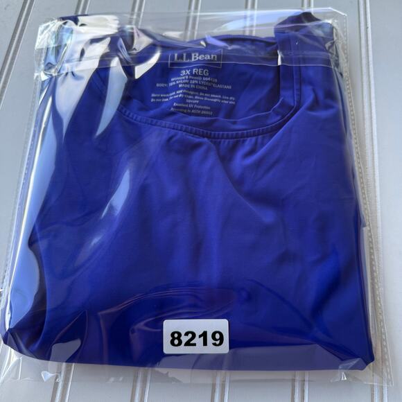 L.L. Bean Jersey Stretch Blue pullover shirt long sleeved size 3X - Picture 7 of 7